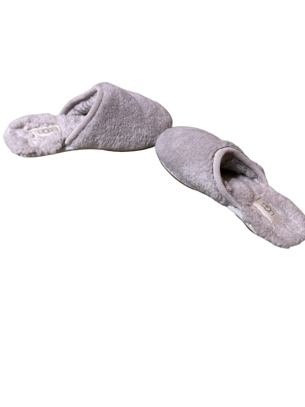 UGG Fluffette Gray Slipper Womens Sz 8 Shearling Wool Slip On House Shoes - Picture 5 of 9